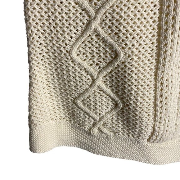 Parkhurst Women's Beige 100% Cotton Pattern Knitted Cowl Neck Sweater - Picture 4 of 8